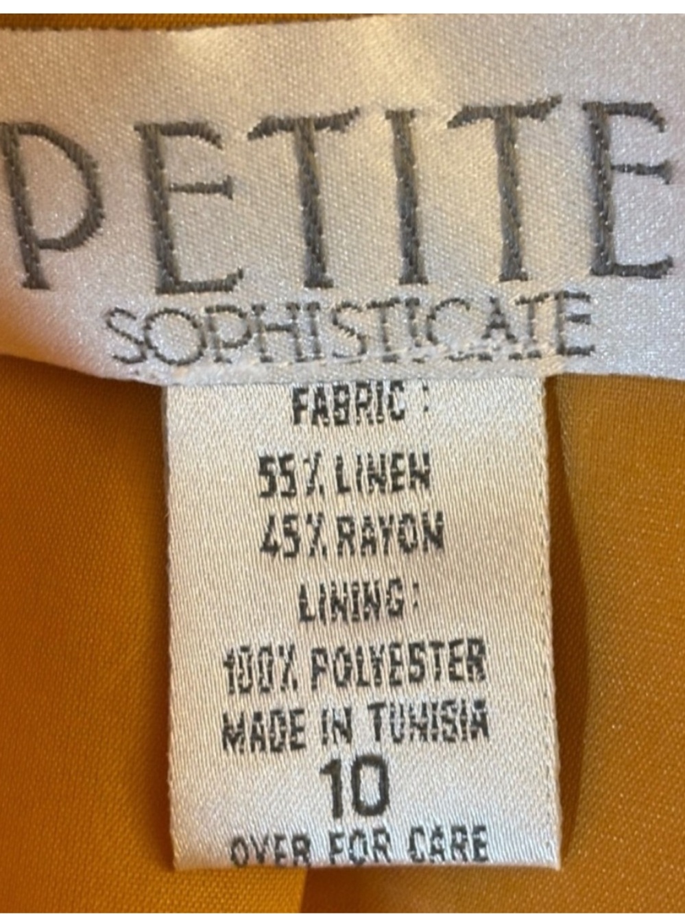 Petite Sophisticate Women's Yellow Vintage Suit Size 10 - Picture 4 of 5